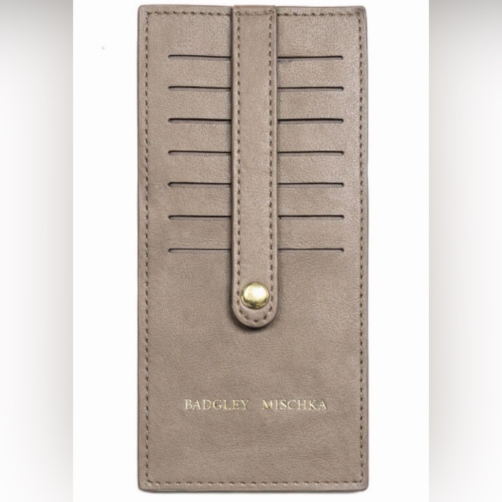 Badgley Mischka Beige Card Holder